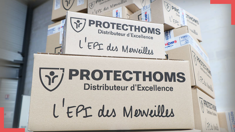 Illustration : Protecthoms, spécialiste en EPI, sort ses nouveaux emballages RSSEE (ses nouveaux cartons estampillés « L'EPI des Merveilles » !